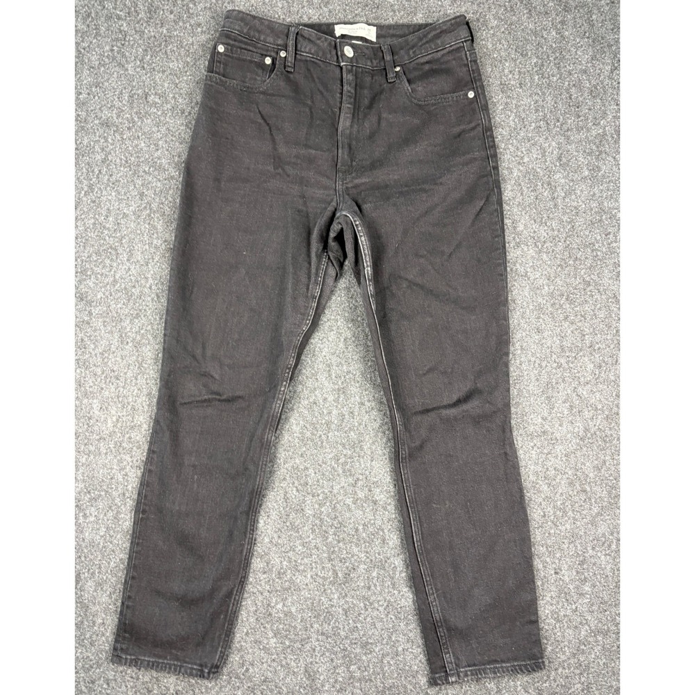 Abercrombie & Fitch Curve Love The Skinny High Rise Black Jeans 28 6R